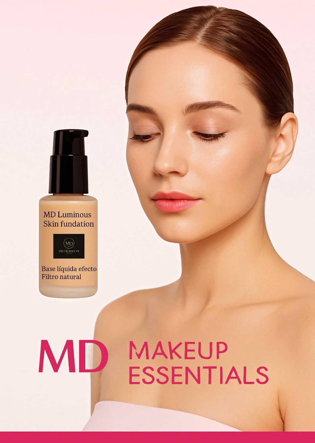 MD Luminous Skin Foundation— Base Líquida efecto filtro natural