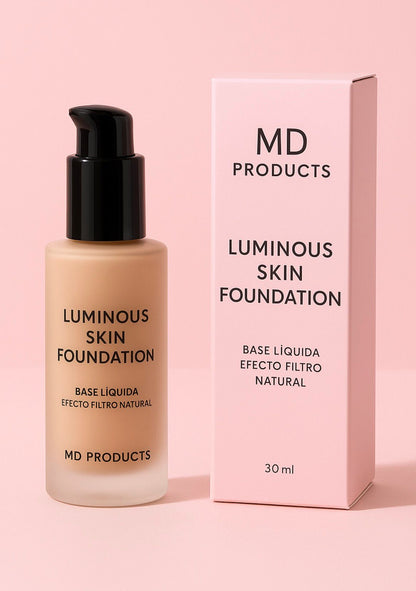 MD Luminous Skin Foundation— Base Líquida efecto filtro natural